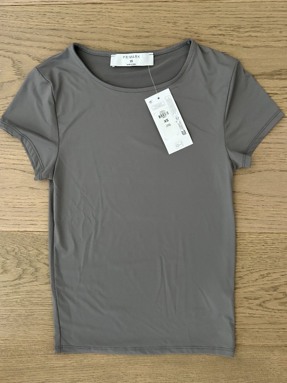 NWT Primark gray fitted short sleeve top. Size XS